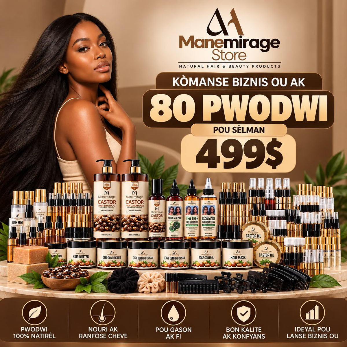 80 Prodwi cheve pou 499$